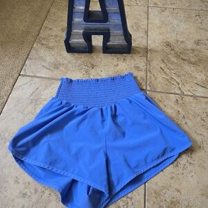 Light Blue Elastic Waist Shorts / SOLD